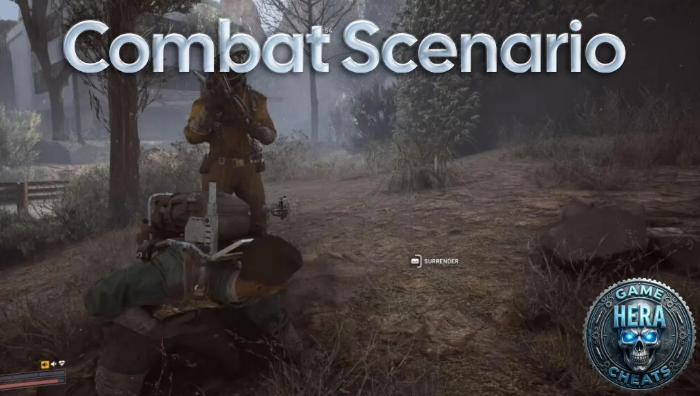 Arc Raiders intense combat with weapon firing at enemies