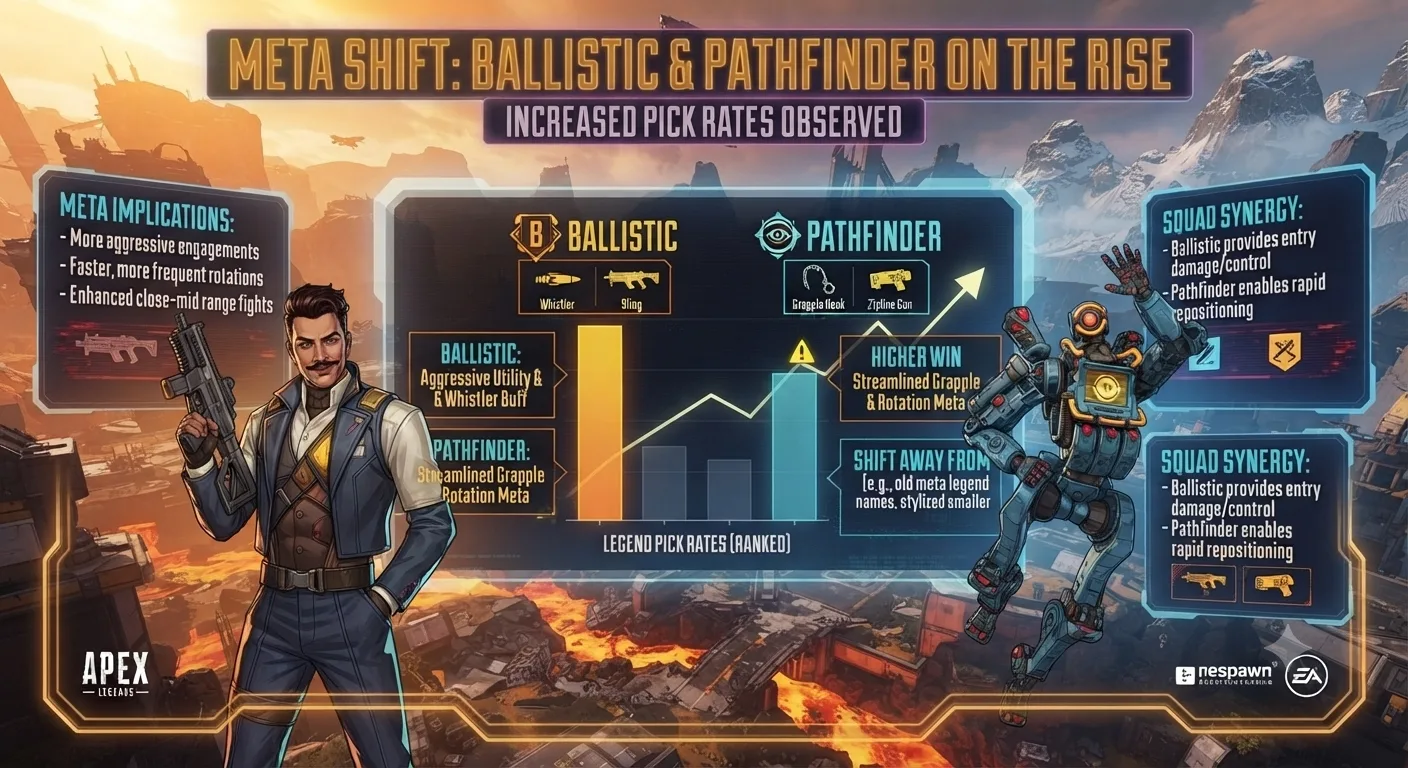 Apex Legends meta shift with Ballistic and Pathfinder rising in pick rates