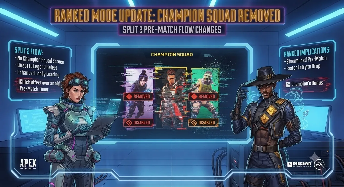 Apex Legends ranked mode removing Champion Squad screen in Split 2