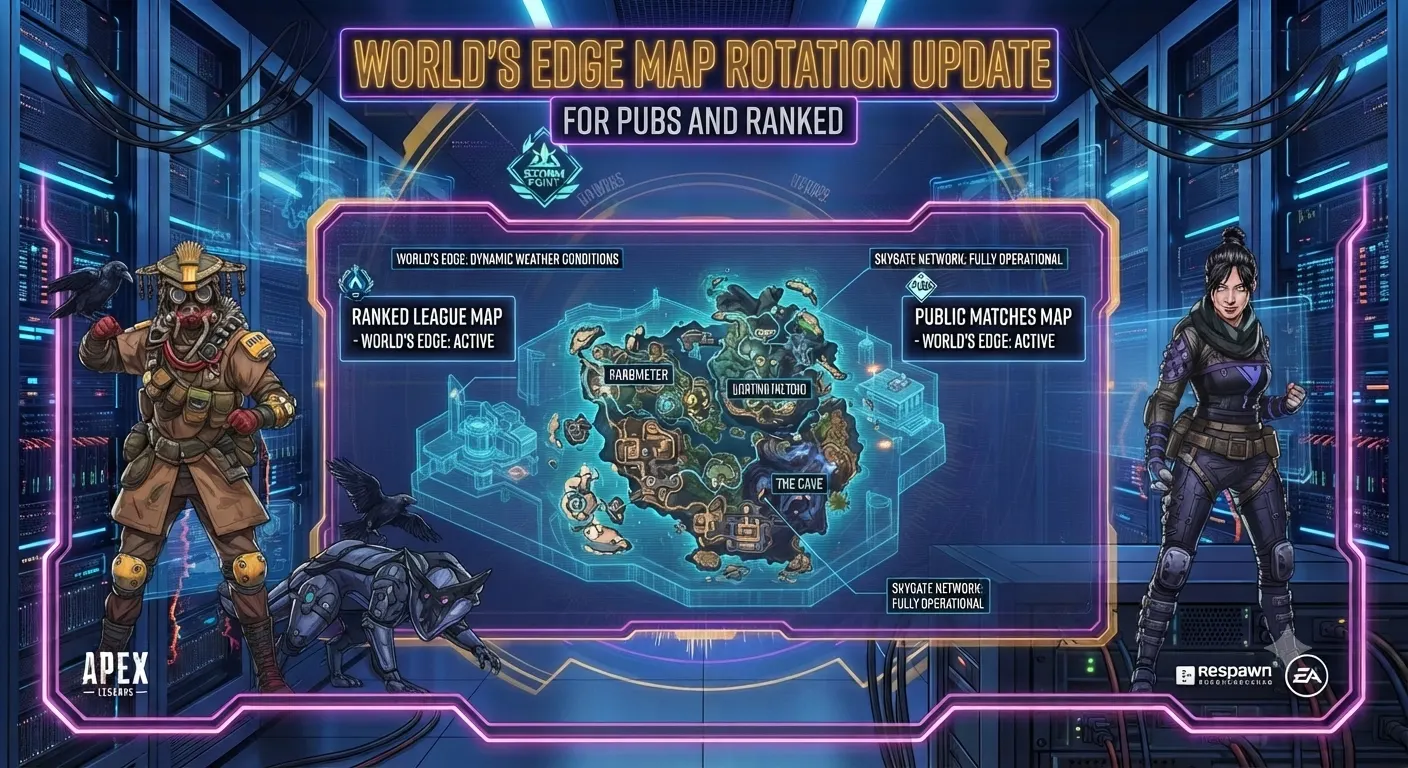 World's Edge map in rotation for pubs and ranked
